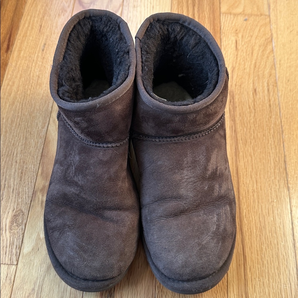 UGG Chocolate Suede Mini Boots